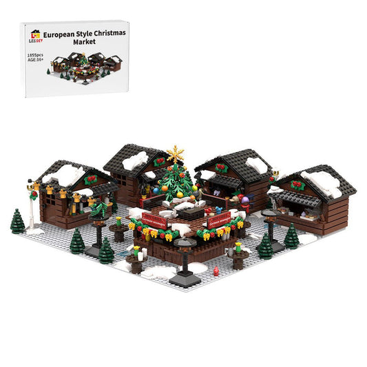 MOC - 201458 European Style Christmas Market Klemmbausteine - LesDiy - Klemmbausteine