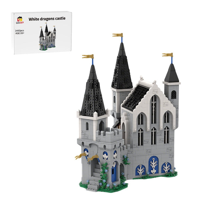 MOC - 211489 white dragons castle Klemmbausteine - LesDiy - Klemmbausteine