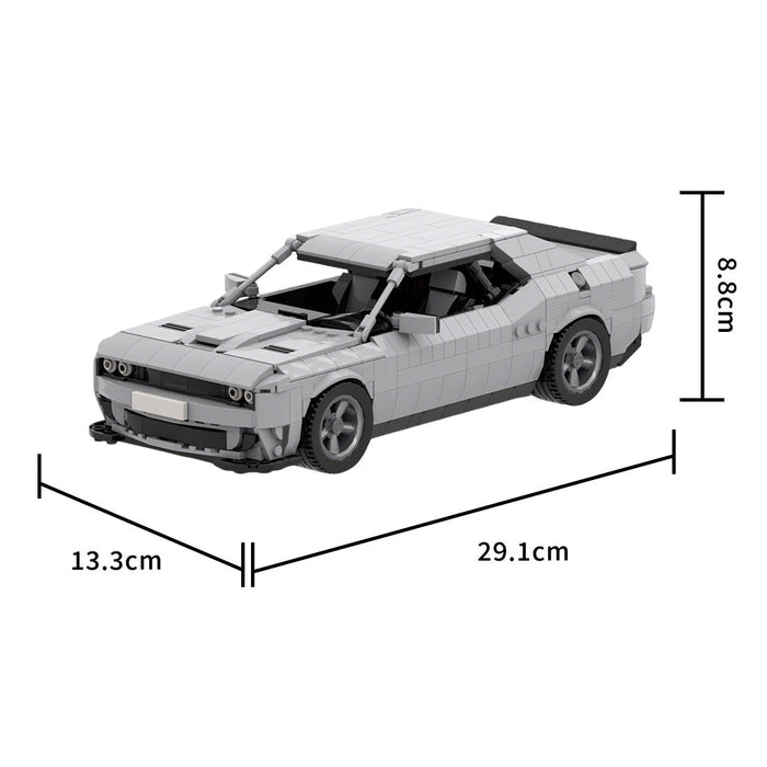 MOC - 213856 1/17 Scale Dodge Challenger Hellcat Klemmbausteine - LesDiy - Klemmbausteine