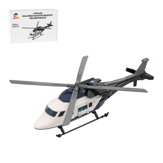 MOC - 230069 1/38 Scale Ultra MEGA Yacht - Part 12 Module 19 Helicopter Klemmbausteine - LesDiy - Klemmbausteine