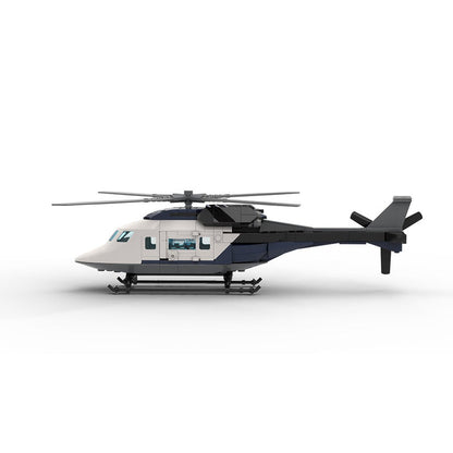MOC - 230069 1/38 Scale Ultra MEGA Yacht - Part 12 Module 19 Helicopter Klemmbausteine - LesDiy - Klemmbausteine