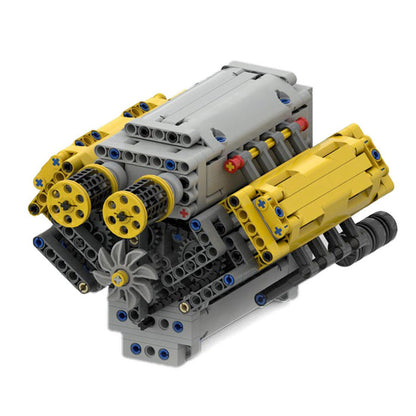 MOC - 54607 Crossplane V8 - LesDiy - Klemmbausteine