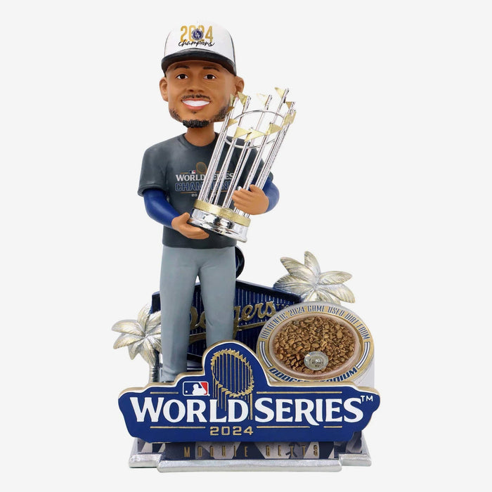 Mookie Betts Los Angeles Dodgers 2024 World Series Champions Authentic Dirt MLB Bobblehead
