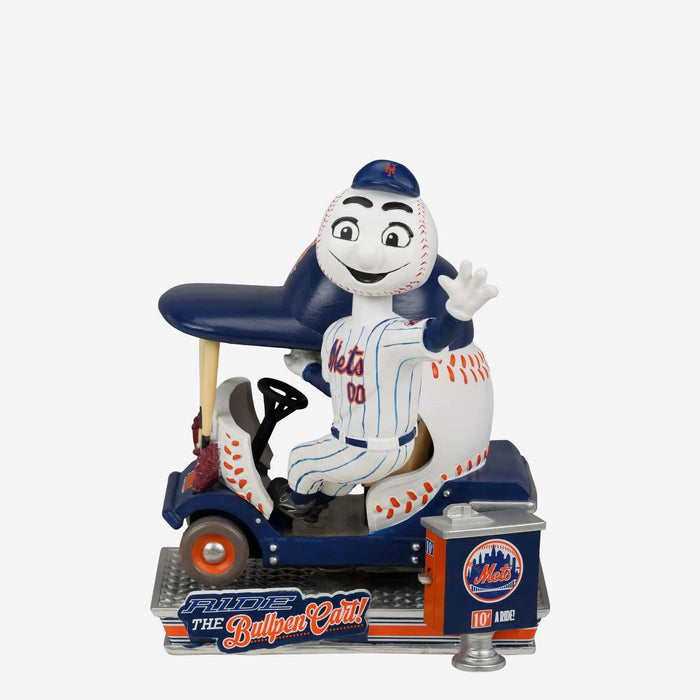 Mr. Met New York Mets Bullpen Cart MLB Bobblehead