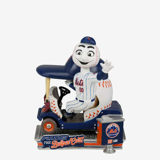 Mr. Met New York Mets Bullpen Cart MLB Bobblehead