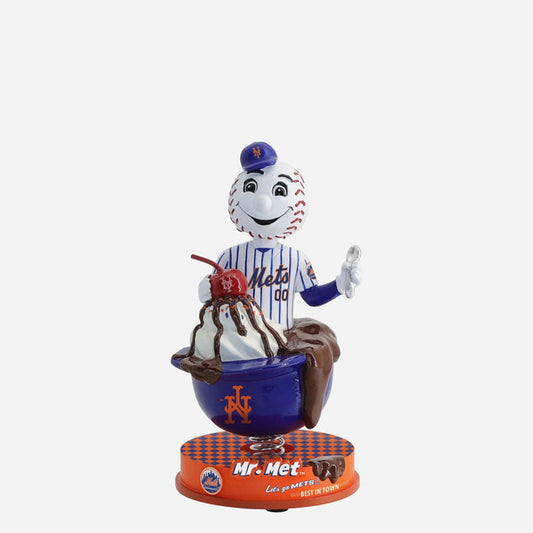 Mr. Met New York Mets Ice Cream Helmet Mini MLB Bobblehead
