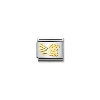 Nomination Classic 18K Gold Diamond Angel Charm