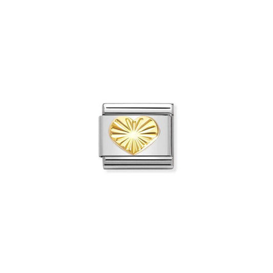 Nomination Classic 18K Gold Diamond Heart Charm