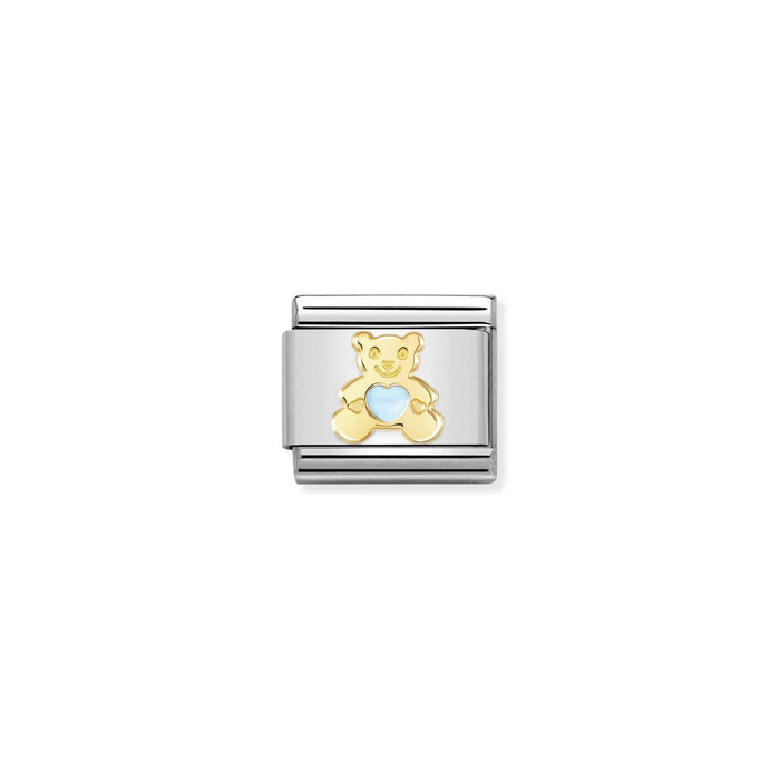 Nomination Classic 18K Gold & Enamel Blue Bear Charm