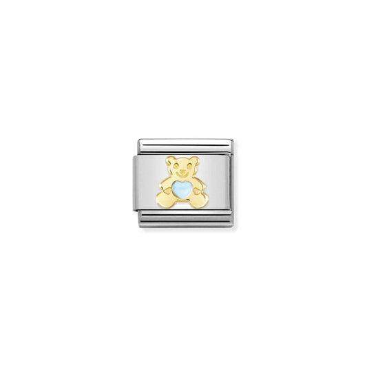 Nomination Classic 18K Gold & Enamel Blue Bear Charm