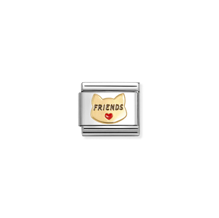Nomination Classic 18K Gold Friends Cat Charm