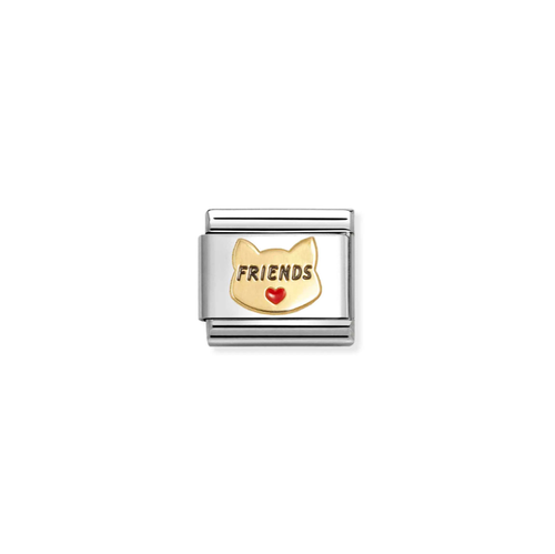 Nomination Classic 18K Gold Friends Cat Charm