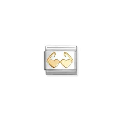 Nomination Classic 18K Gold Heart Glasses Charm