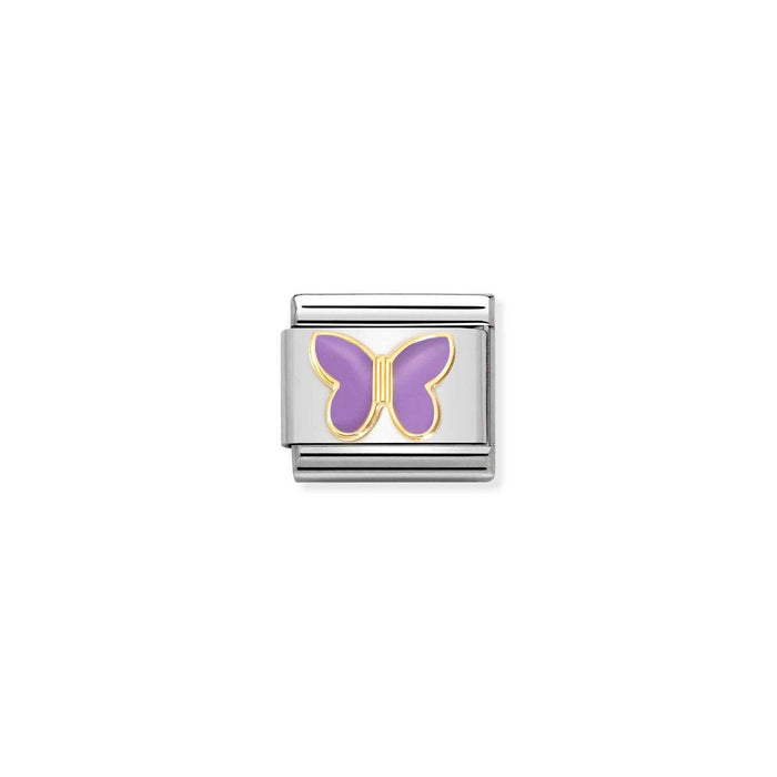 Nomination Classic 18K Gold Lilac Butterfly Charm
