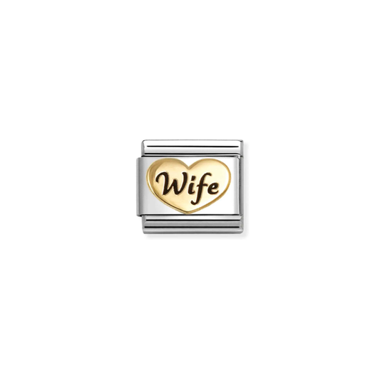 Nomination Classic 18K Gold Wife Heart Charm