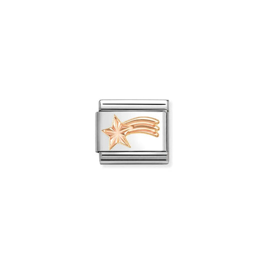 Nomination Classic Link 9K Rose Gold Etched Detail Shooting Star