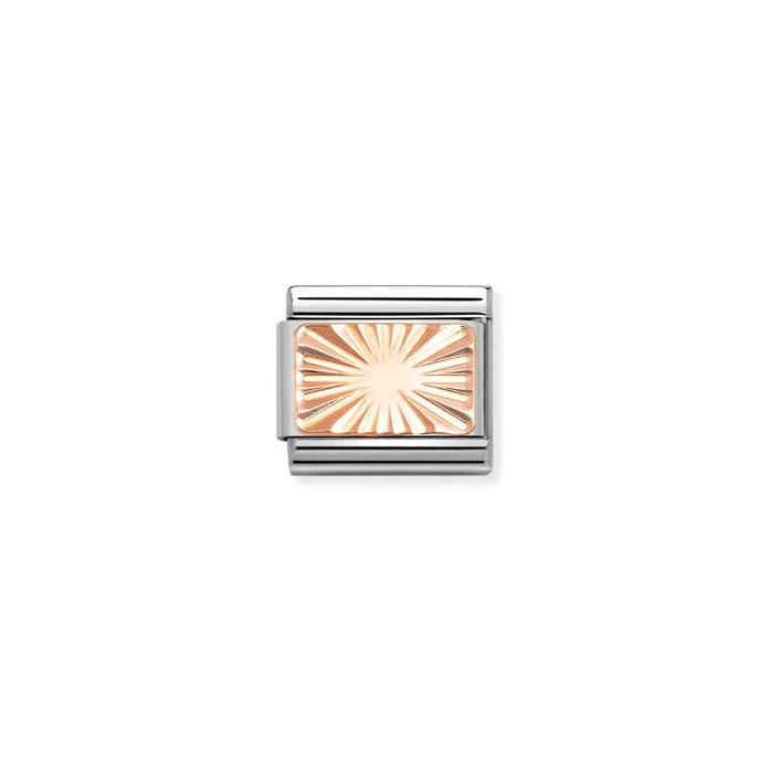 Nomination Classic Link 9K Rose Gold Plate With Etched Detail