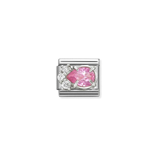Nomination Classic Link CZ Drop - Pink