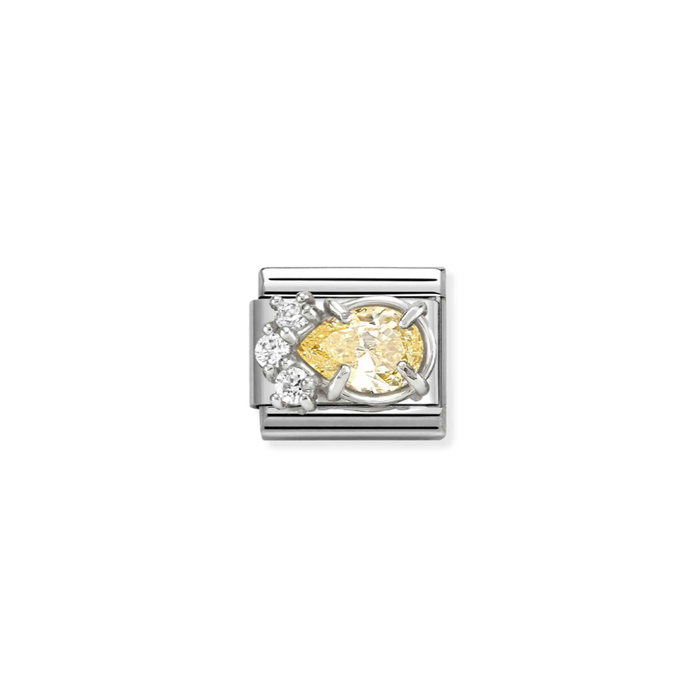 Nomination Classic Link CZ Drop - Yellow