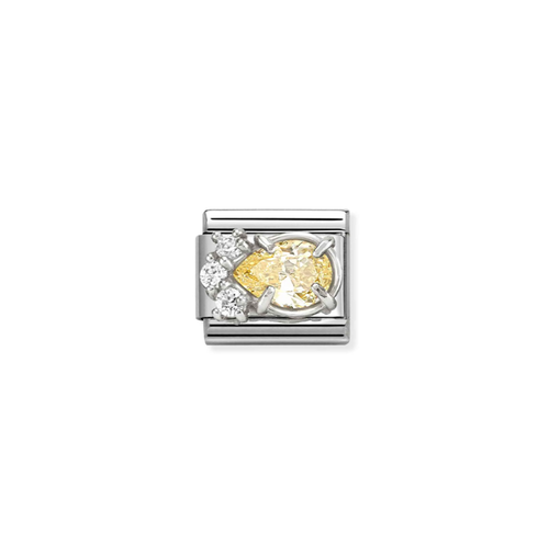 Nomination Classic Link CZ Drop - Yellow