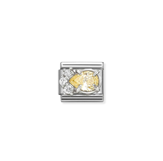 Nomination Classic Link CZ Drop - Yellow