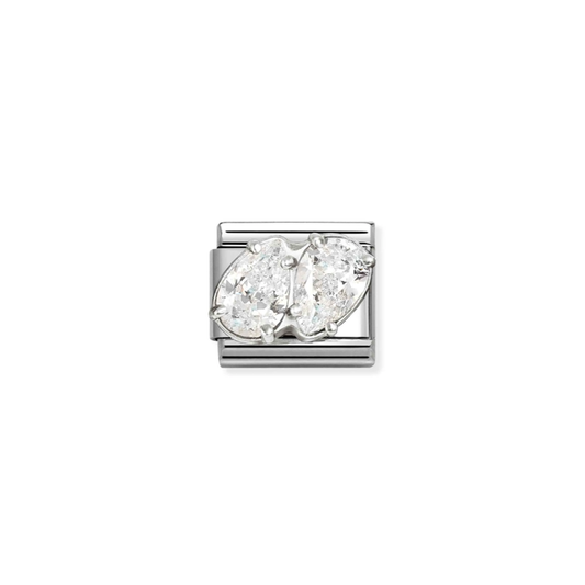 Nomination Classic Link CZ Twin Drops