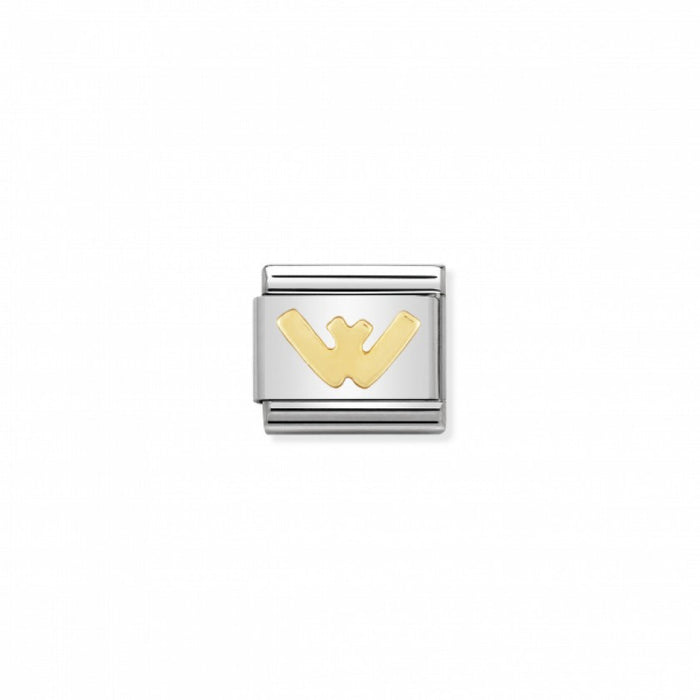 Nomination Classic Link Gold Letter W Charm