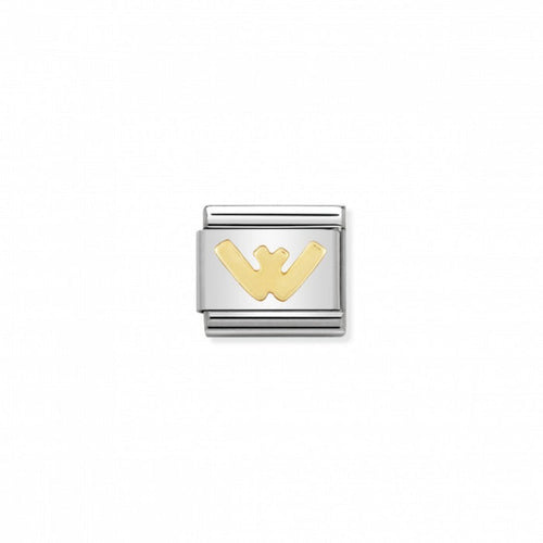 Nomination Classic Link Gold Letter W Charm