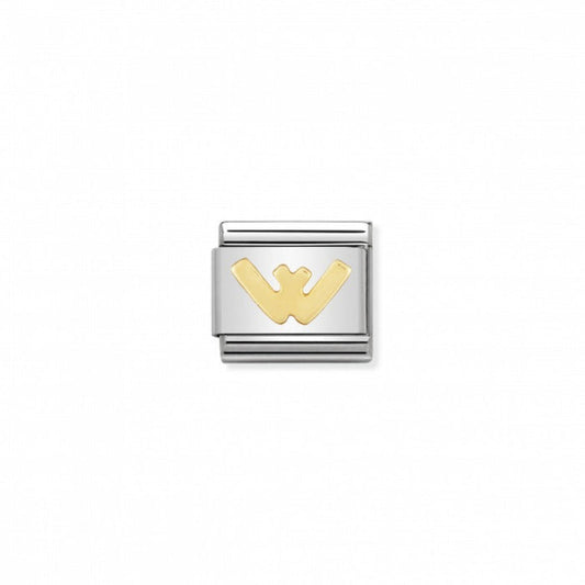 Nomination Classic Link Gold Letter W Charm