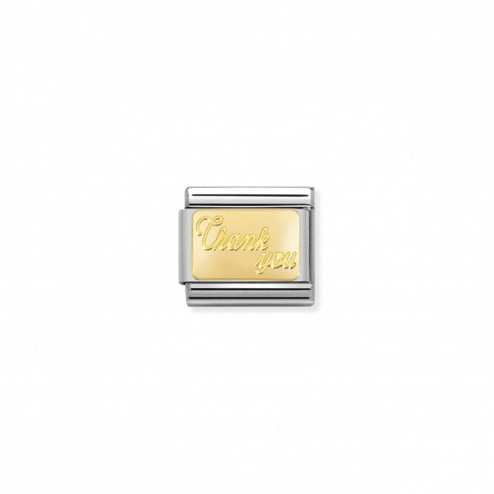 Nomination Classic Link Gold Thank You Charm