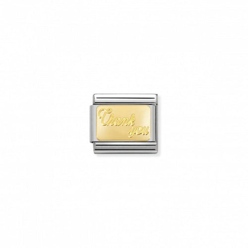 Nomination Classic Link Gold Thank You Charm