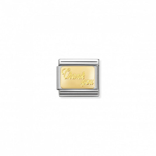 Nomination Classic Link Gold Thank You Charm