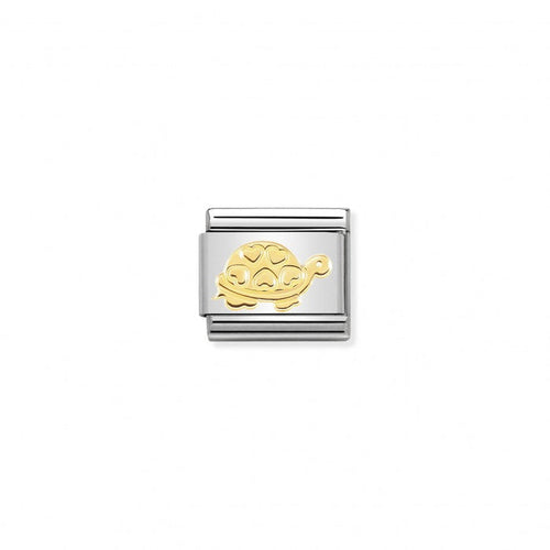 Nomination Classic Link Gold Turtle with Hearts Charm
