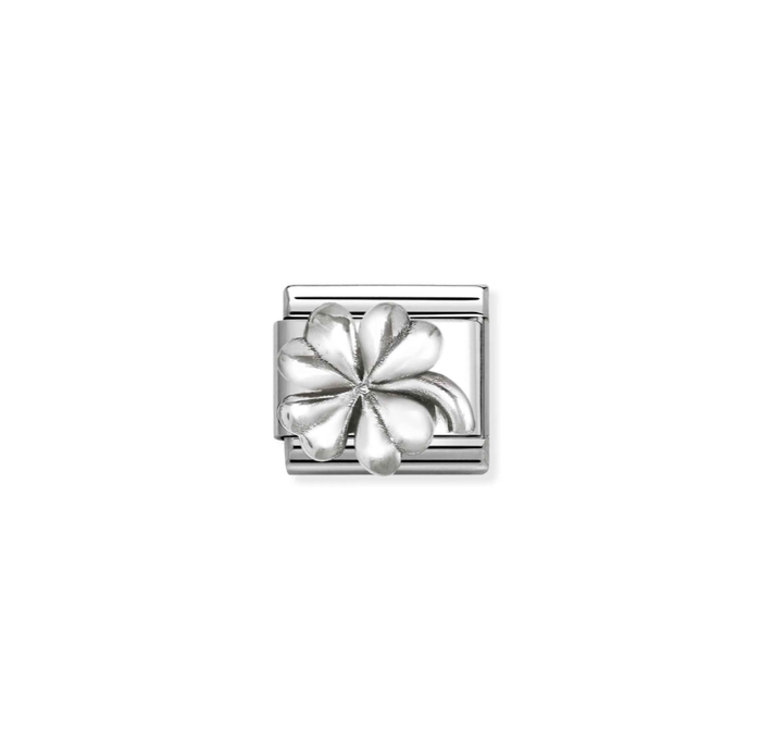 Nomination Classic Link Oxidised Four-Leaf Clover Charm