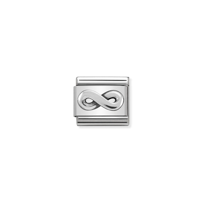 Nomination Classic Link Oxidized Silver Infinity Charm