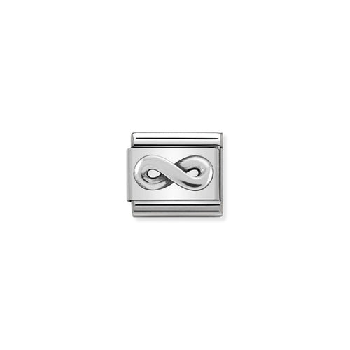 Nomination Classic Link Oxidized Silver Infinity Charm
