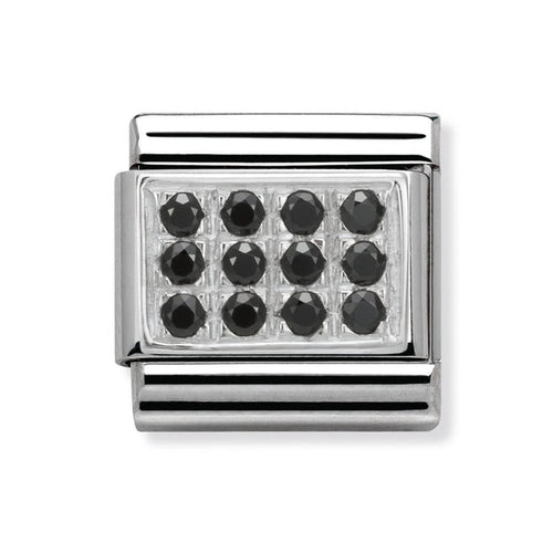Nomination Classic Link Pave Black Cubic Zirconia Charm