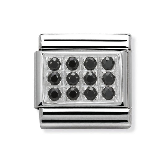 Nomination Classic Link Pave Black Cubic Zirconia Charm