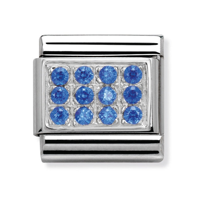 Nomination Classic Link Pave Blue Cubic Zirconia Charm