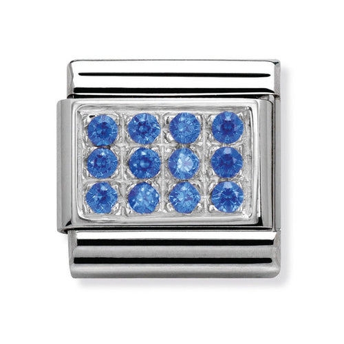 Nomination Classic Link Pave Blue Cubic Zirconia Charm