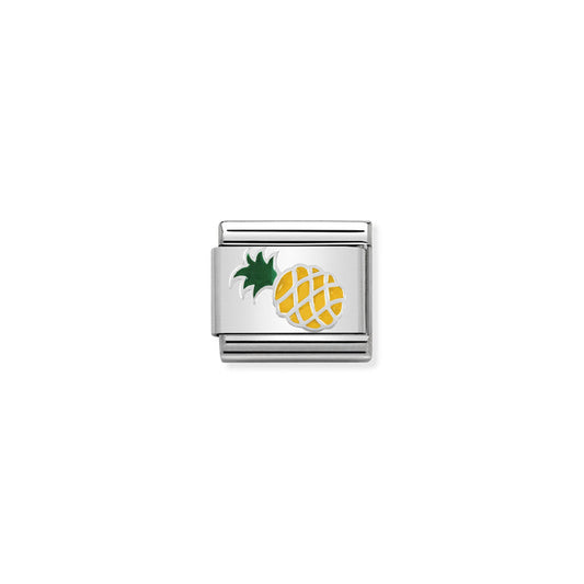 Nomination Classic Link Symbols Silver and Enamel Pineapple