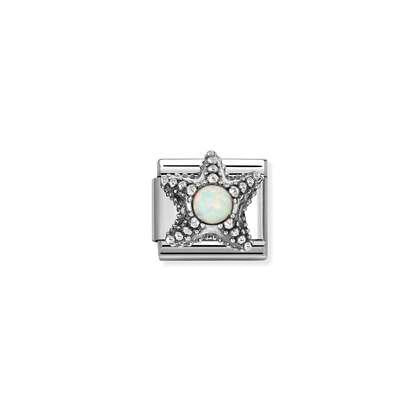 Nomination Classic Link White Opal Stone Starfish