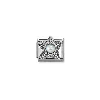 Nomination Classic Link White Pearl Stone Starfish