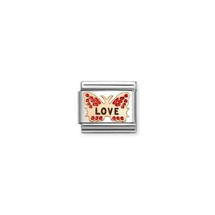 Nomination Classic Rose Gold Love Butterfly Charm