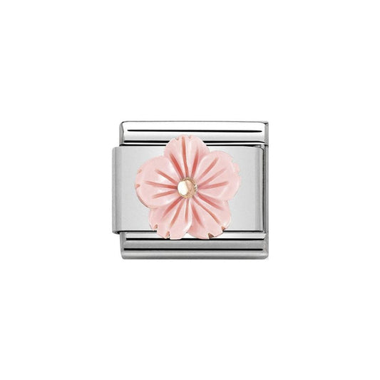 Nomination Classic Rose Gold &Pink Coral Flower Charm
