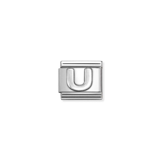 Nomination Classic Silver Charm - Letter U