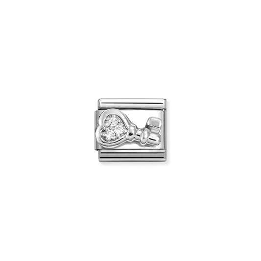 Nomination Classic Silver CZ Key Charm