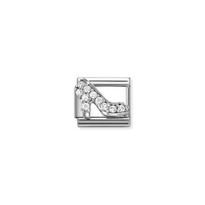 Nomination Classic Silver Enamel & CZ Heel Charm