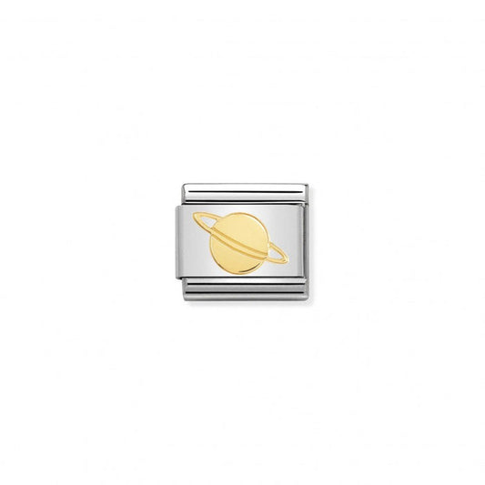 Nomination Composable Classic Link 18k Gold Relief Planet