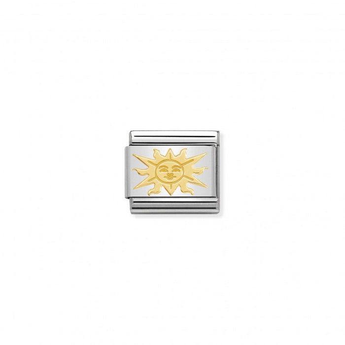 Nomination Composable Classic Link 18k Gold Relief Sun